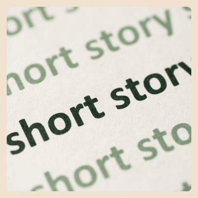 repeated text says short story in green and black