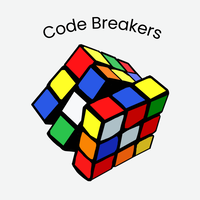 Rubrics cube with title hanging overhead reading "Code Breaker"