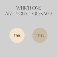 text says which one are your choosing? This or That