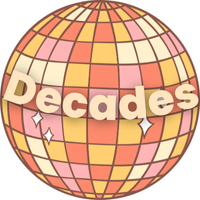 Disco ball in pinks, whites and oranges with white sparkles